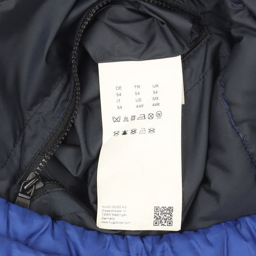 Hugo Boss Men's Blue 54 Regular Fit Quilted Puffer Jacket