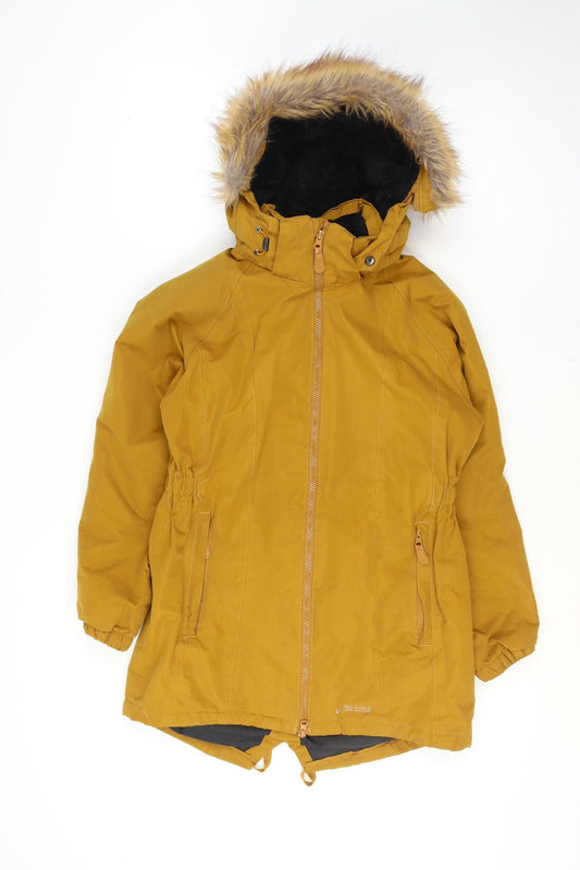 Trespass Women’s Yellow Long Parka Jacket Size 10 Waterproof Hooded
