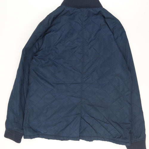 Peter Werth Men's Blue Quilted Jacket XL Regular Fit Casual