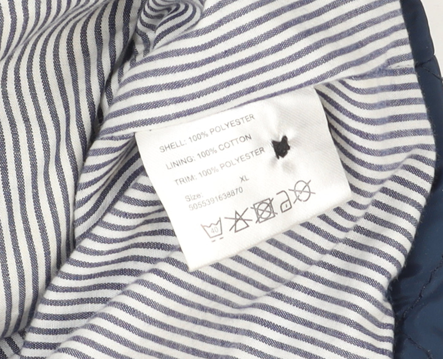 Peter Werth Men's Blue Quilted Jacket XL Regular Fit Casual