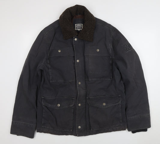 FatFace Men's Black Cotton Field Jacket Lined Size L