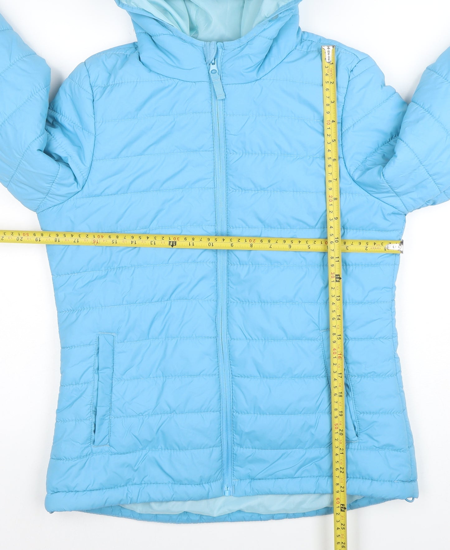 Peter Storm Womens Blue Lightweight Hooded Puffer Jacket Size 10