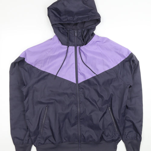 Nike Women's Purple Windbreaker Hooded Jacket Size S