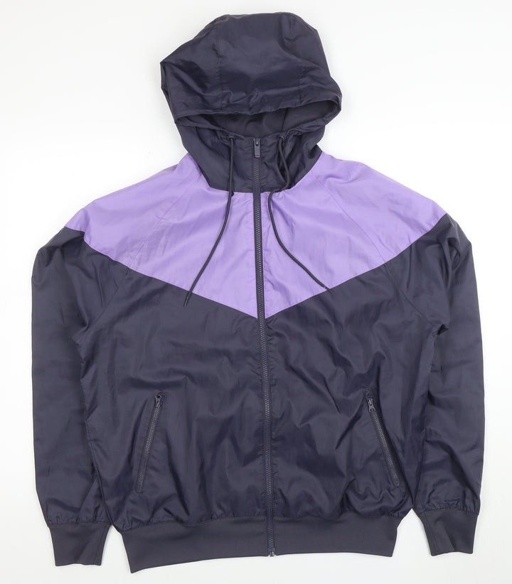 Nike Women's Purple Windbreaker Hooded Jacket Size S