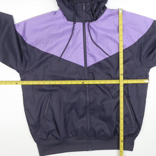 Nike Women's Purple Windbreaker Hooded Jacket Size S