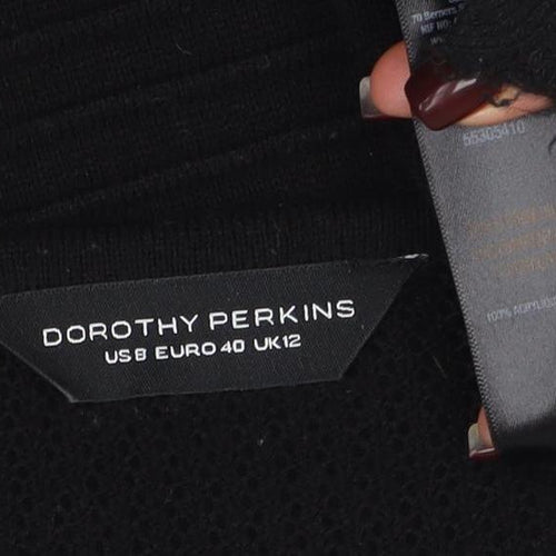 Dorothy Perkins Women’s Black Size 12 Bodycon Knit Dress