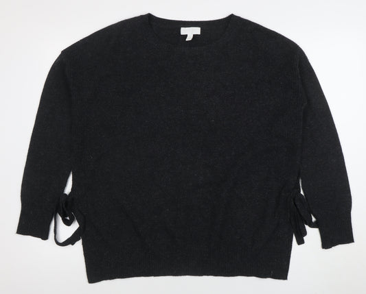 White Label Women Black 100% Cashmere Jumper UK14 Relaxed Fit