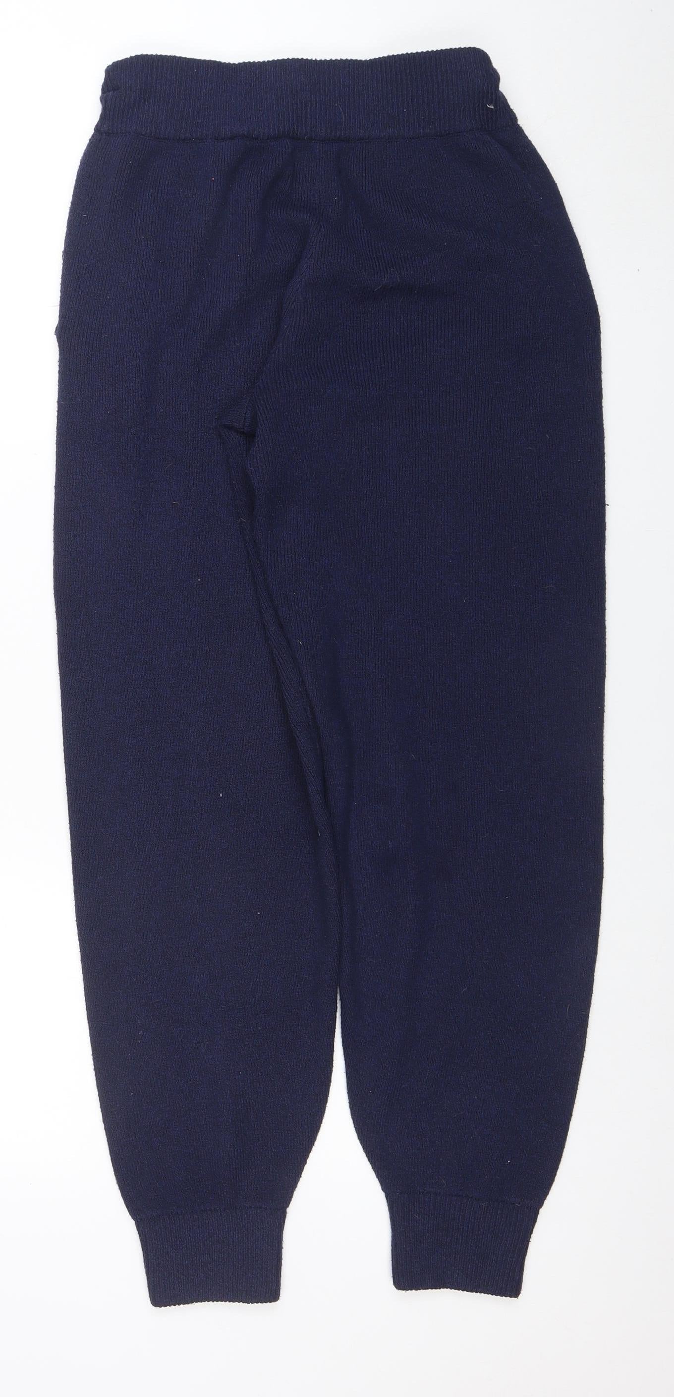 Jack Wills Womens Blue Knit Jogger Trousers Size 10