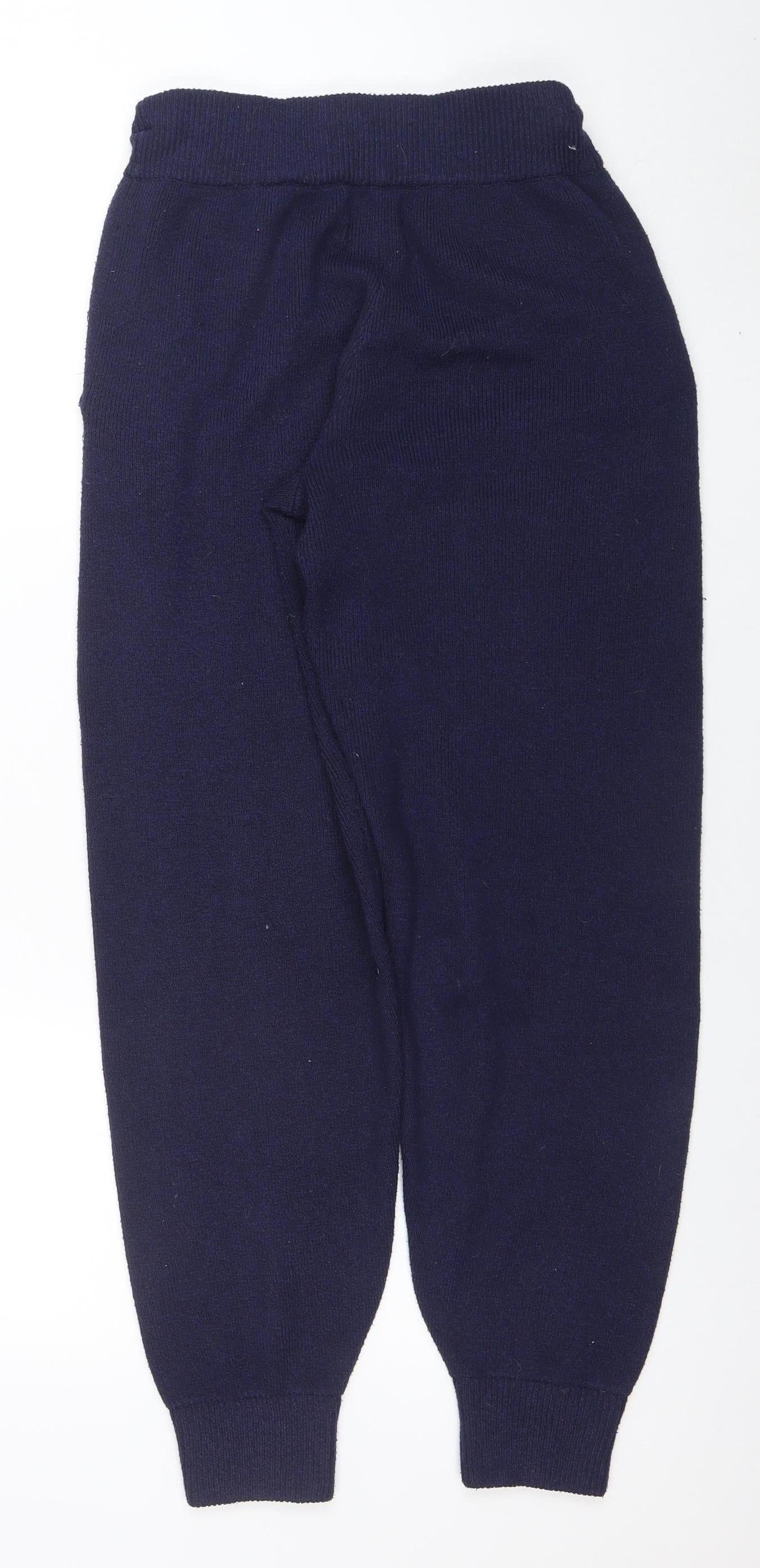 Jack Wills Womens Blue Knit Jogger Trousers Size 10