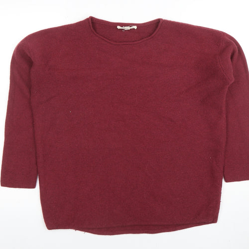 Seasalt Cornwall Women's Red Wool Blend Pullover Jumper Size 12