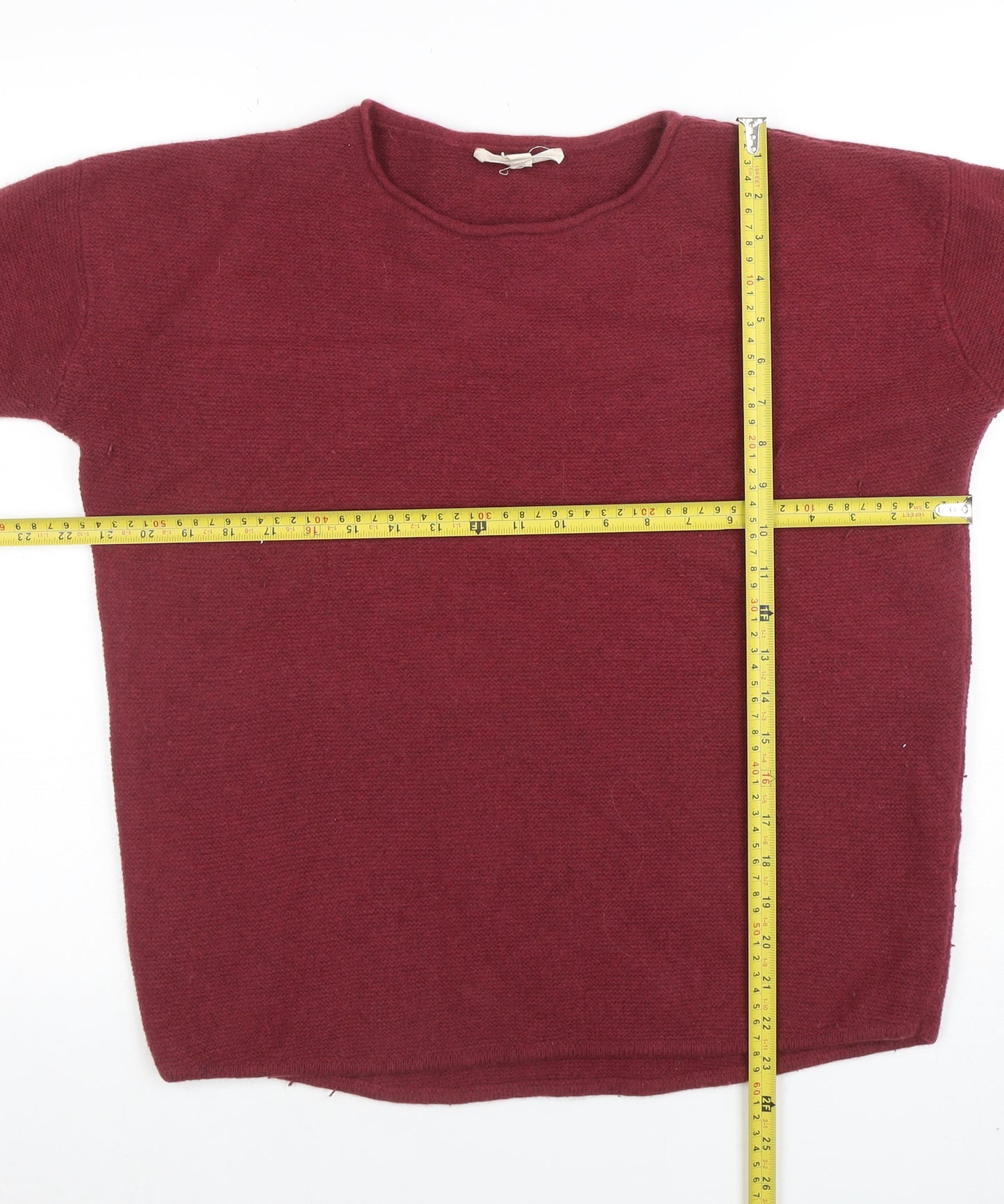 Seasalt Cornwall Women's Red Wool Blend Pullover Jumper Size 12