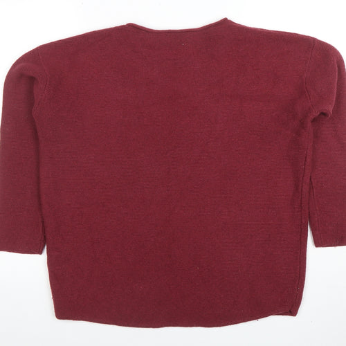 Seasalt Cornwall Women's Red Wool Blend Pullover Jumper Size 12