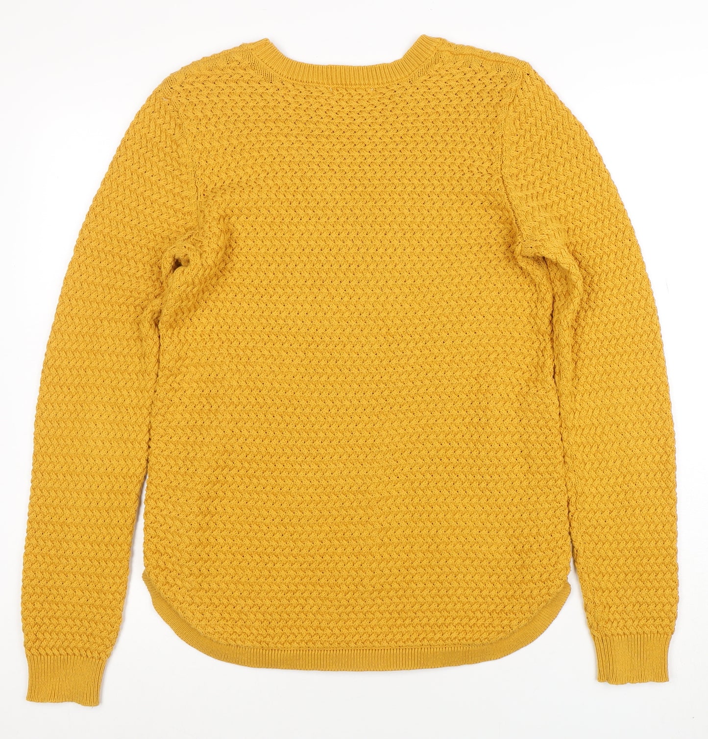 Artisan NY Women Mustard Yellow Knit Jumper Size M Button Detail