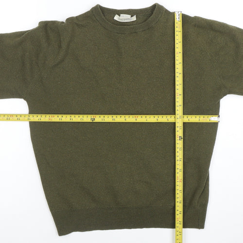 John Smedley Women's Green Wool Crew Neck Pullover Jumper M