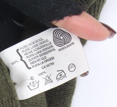 John Smedley Women's Green Wool Crew Neck Pullover Jumper M