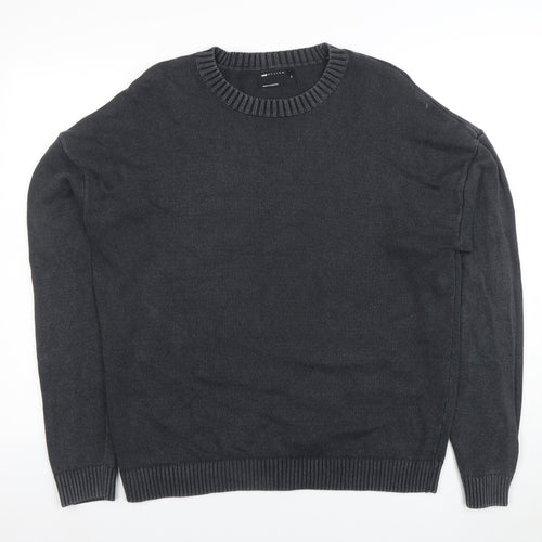 ASOS Men Grey Cotton Crew Neck Pullover Jumper M