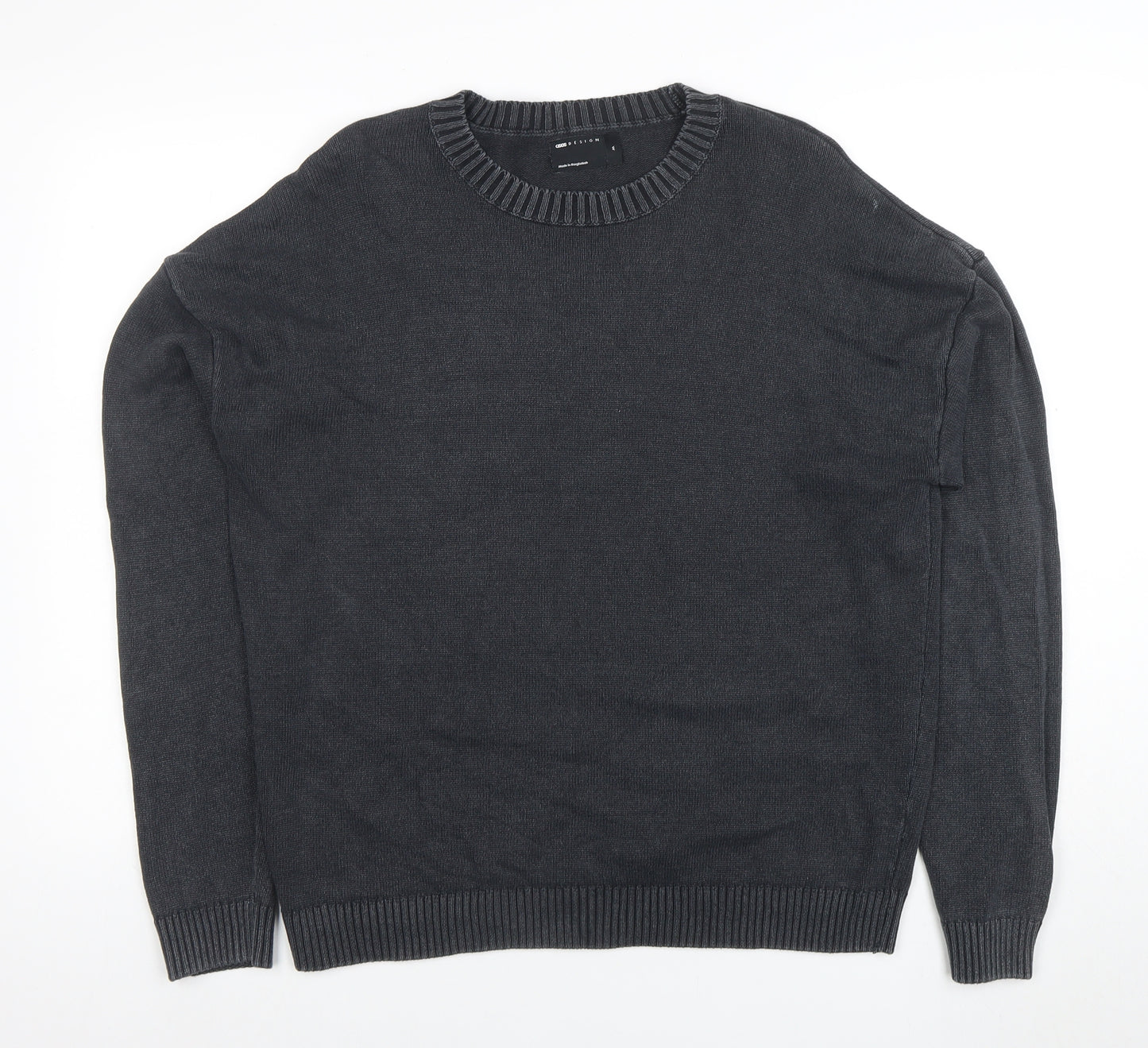 ASOS Men Grey Cotton Crew Neck Pullover Jumper M