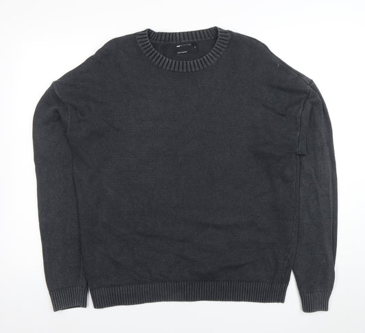 ASOS Men Grey Cotton Crew Neck Pullover Jumper M