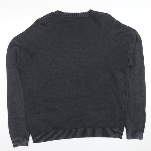ASOS Men Grey Cotton Crew Neck Pullover Jumper M