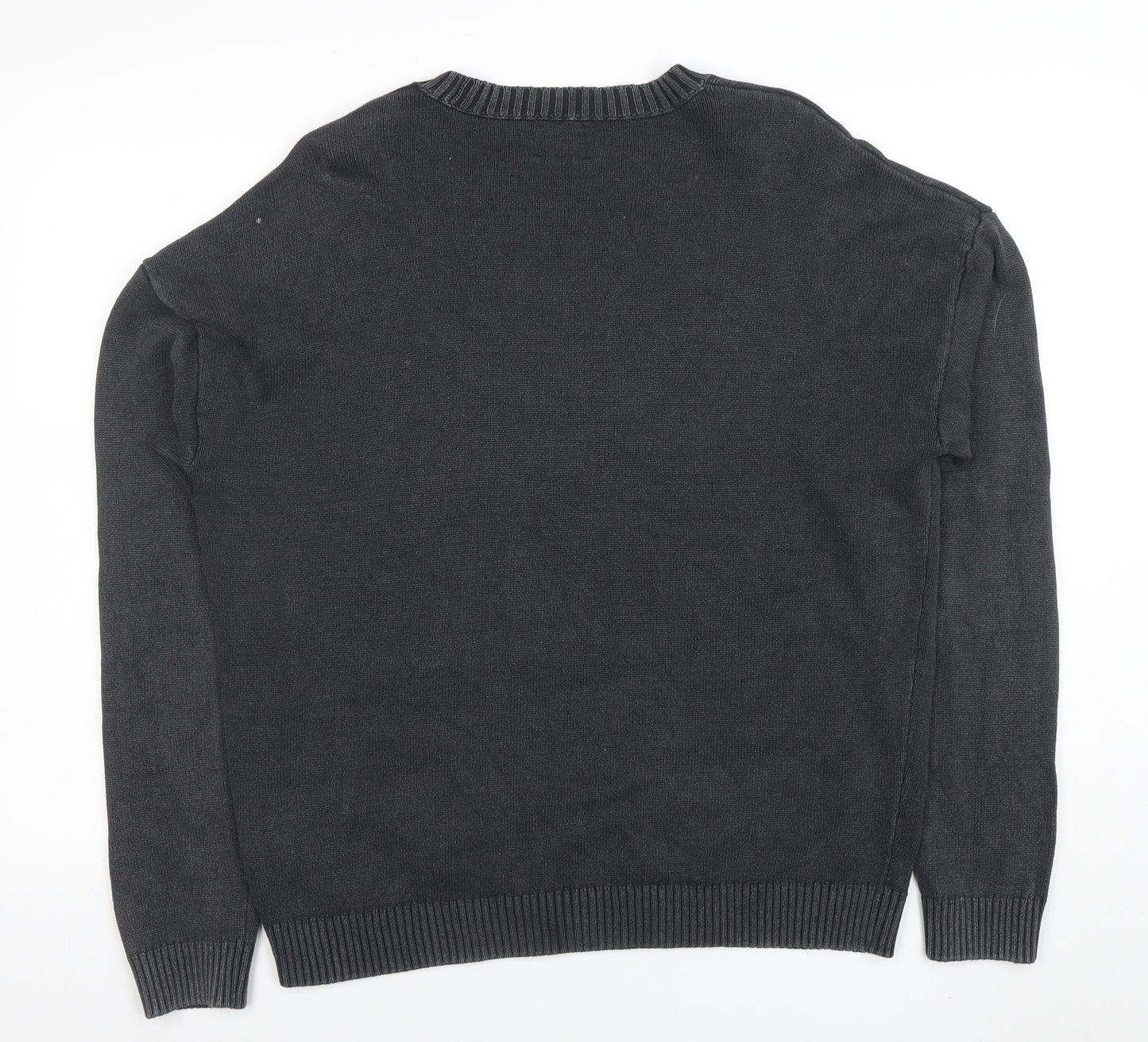 ASOS Men Grey Cotton Crew Neck Pullover Jumper M