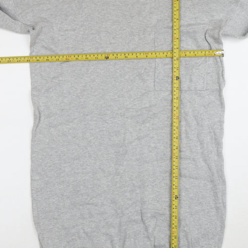 ASOS Women Grey Long Sleeve Knit Sweater Dress Size 12