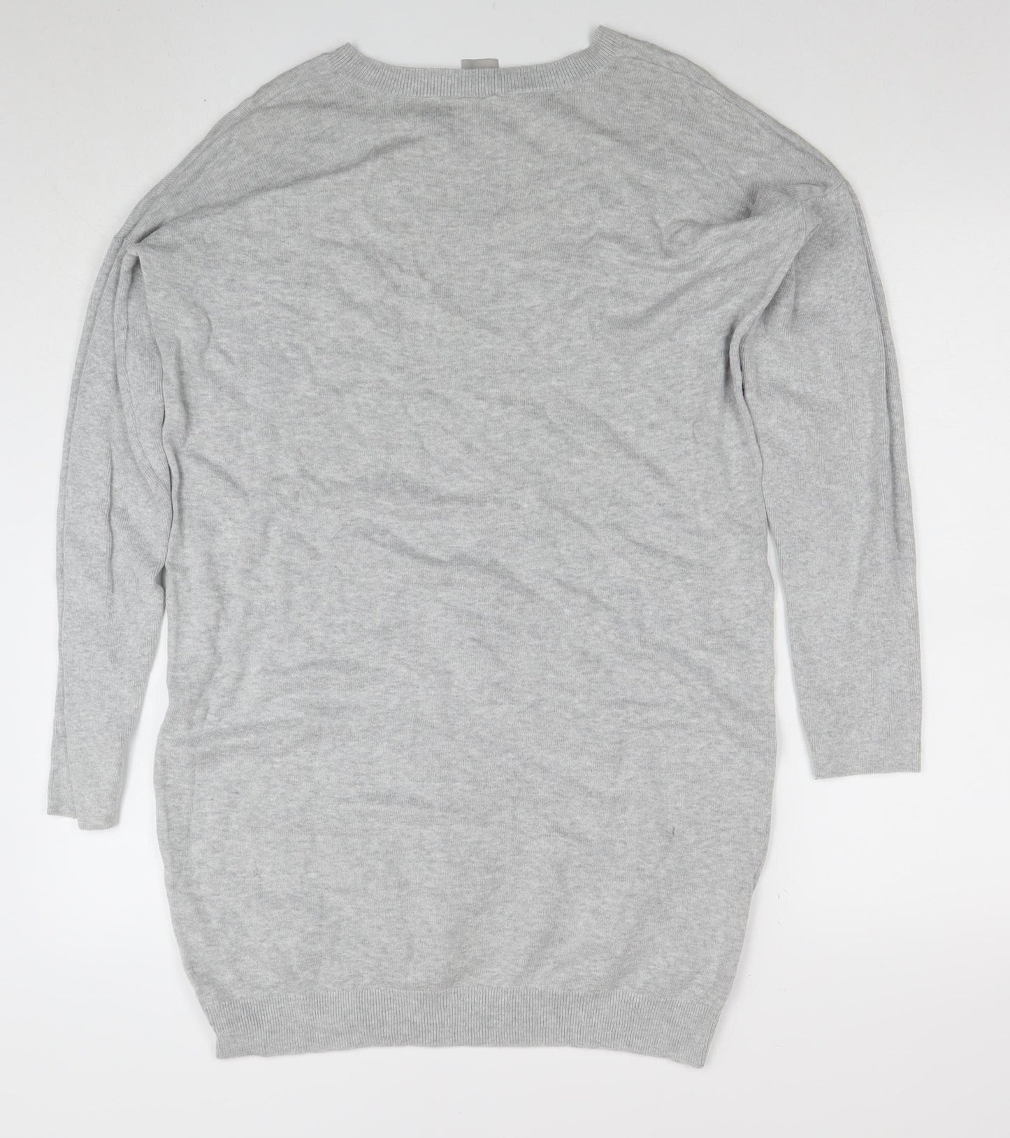 ASOS Women Grey Long Sleeve Knit Sweater Dress Size 12