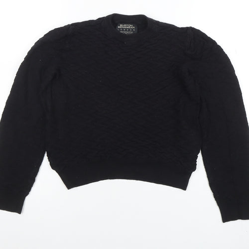 Burton Menswear London Black Cable-Knit Jumper Women's Small