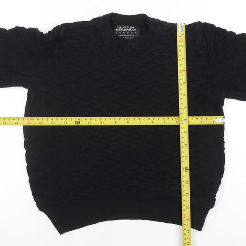 Burton Menswear London Black Cable-Knit Jumper Women's Small