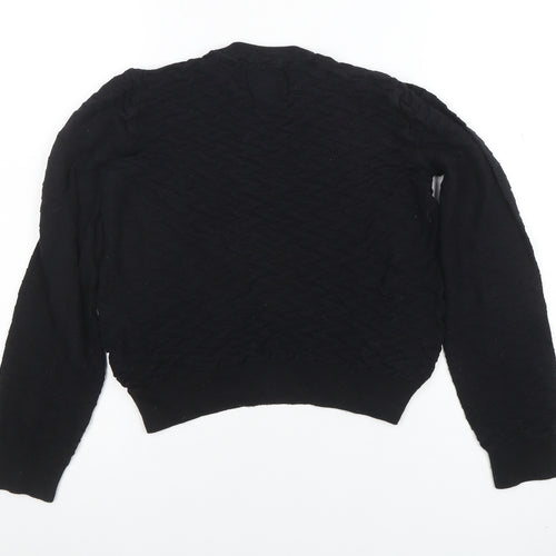 Burton Menswear London Black Cable-Knit Jumper Women's Small