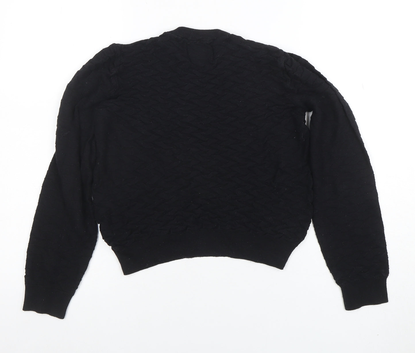 Burton Menswear London Black Cable-Knit Jumper Women's Small