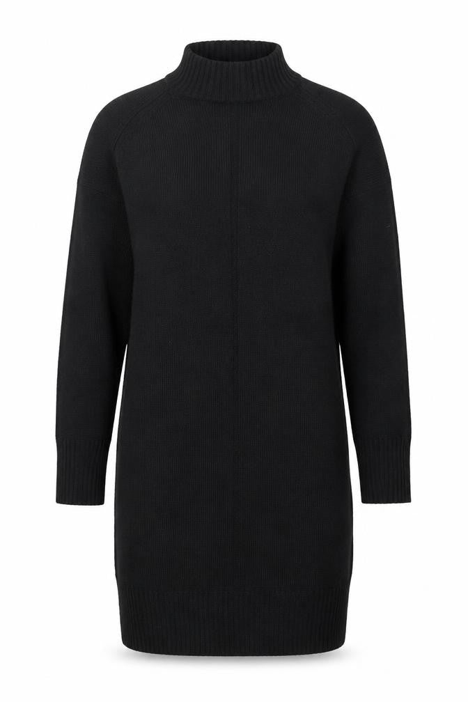 Nobody's Child Women's Black S High Neck Long Sleeve Knit Jumper Dress