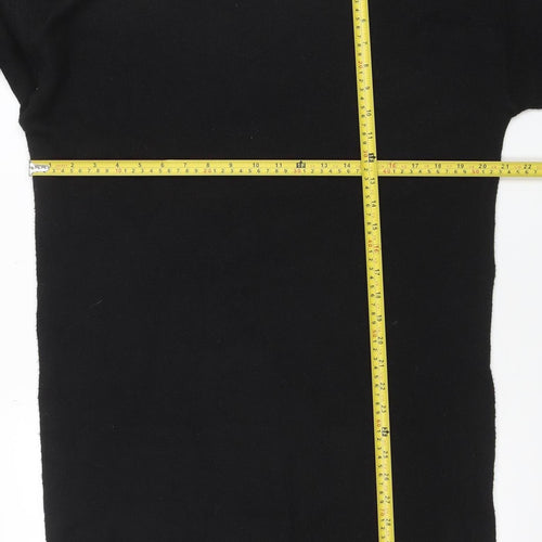 Nobody's Child Women's Black S High Neck Long Sleeve Knit Jumper Dress