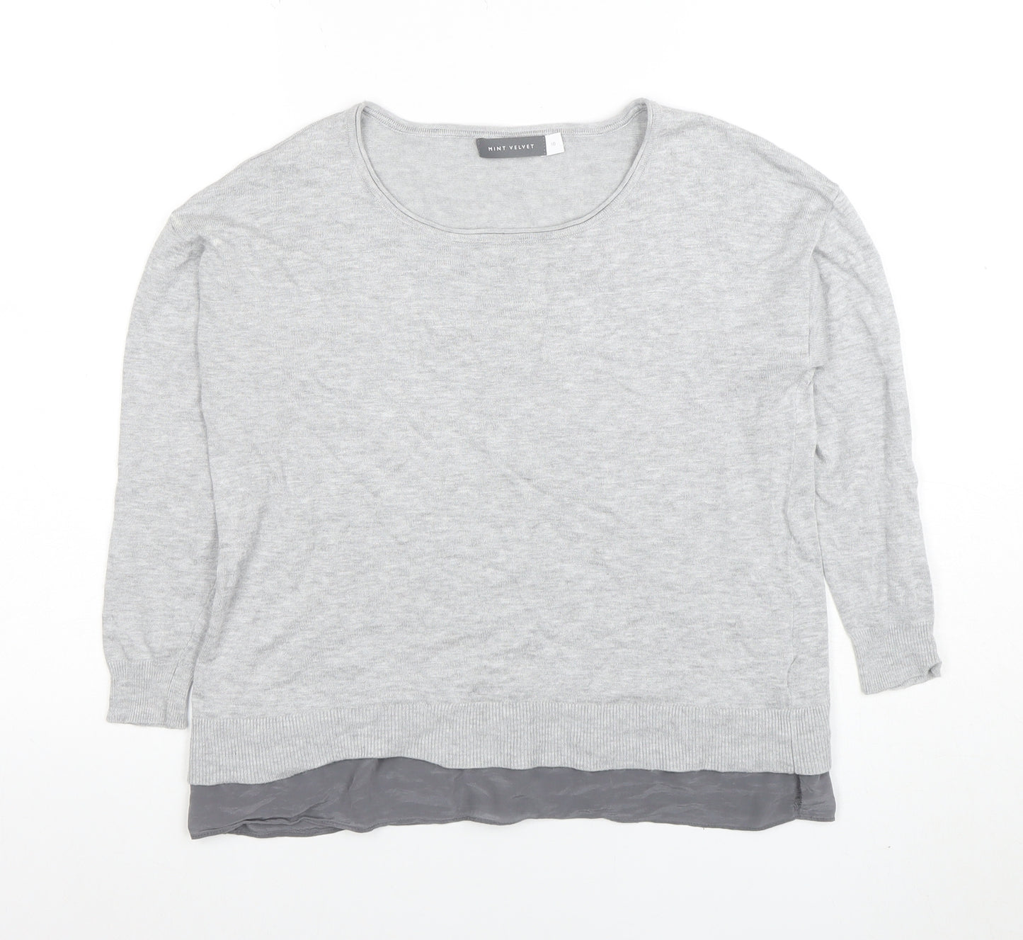 Mint Velvet Women’s Grey Size 10 Scoop Neck Knit Jumper