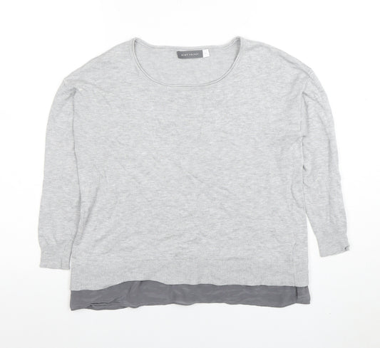 Mint Velvet Women’s Grey Size 10 Scoop Neck Knit Jumper