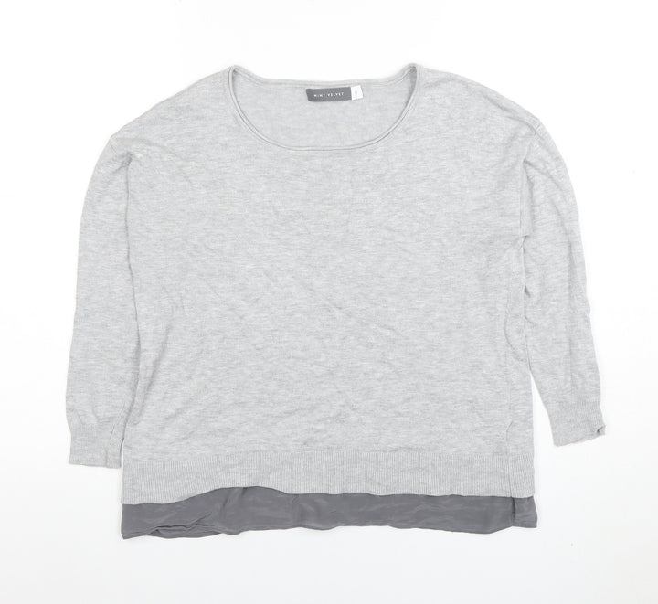 Mint Velvet Women’s Grey Size 10 Scoop Neck Knit Jumper