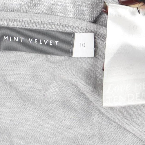 Mint Velvet Women’s Grey Size 10 Scoop Neck Knit Jumper