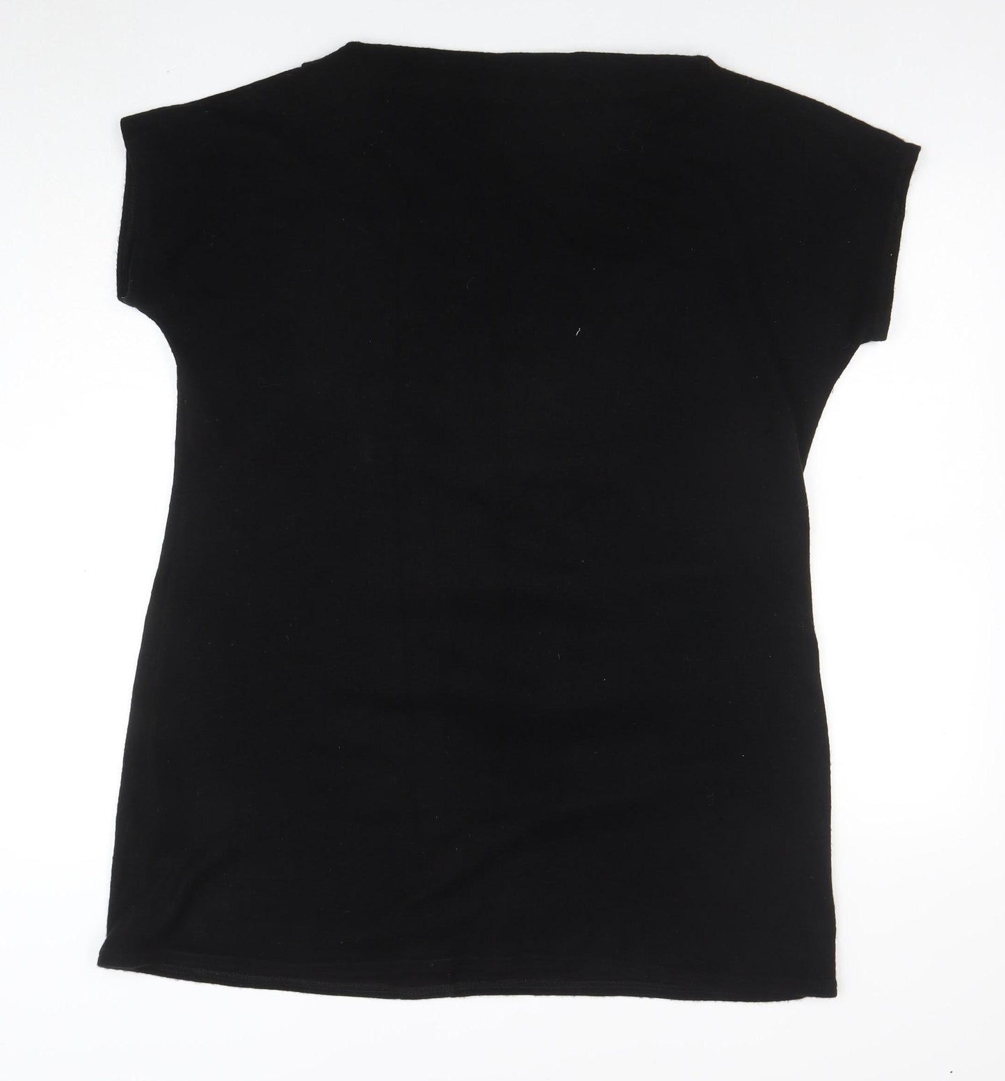 Inspire Womens Black Size 24 Tunic Knit Button Blouse