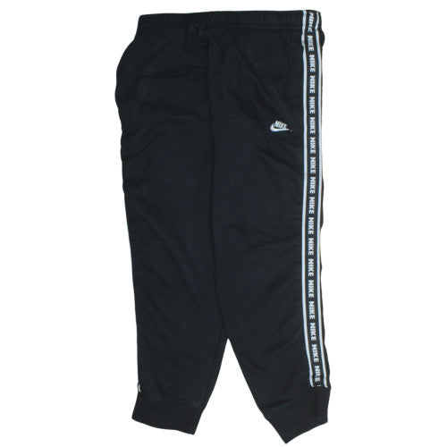 Nike Mens Black L Regular Fit Jogger Trousers with Side Stripe