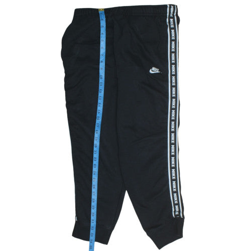 Nike Mens Black L Regular Fit Jogger Trousers with Side Stripe