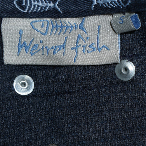 Weird Fish Men's Blue Cotton Blend 1/4 Zip Pullover Sweatshirt Size S