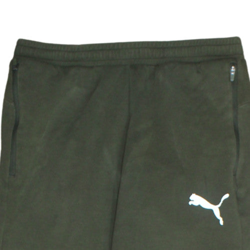 Puma Men's Green Jogger Sweatpants Fleece Slim Fit Size S
