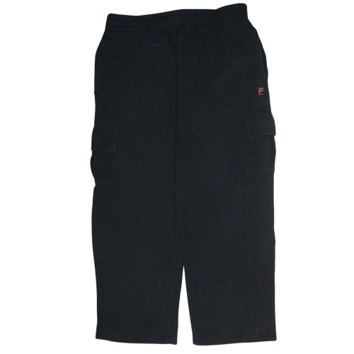 Fila Men's Black Fleece Jogger Trousers L Comfortable Sportswear