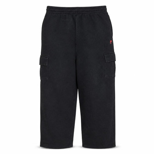 Front view of Fila Men's Black Fleece Jogger Trousers L Comfortable Sportswear