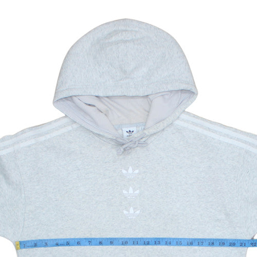 Adidas Womens Grey Hoodie Size 6 Pullover Hooded Sweatshirt