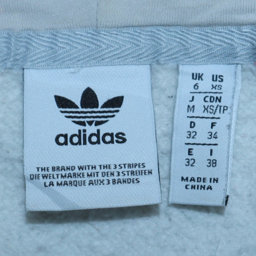 Adidas Womens Grey Hoodie Size 6 Pullover Hooded Sweatshirt