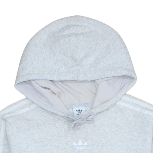 Adidas Womens Grey Hoodie Size 6 Pullover Hooded Sweatshirt