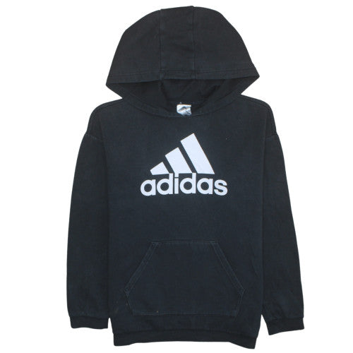 Adidas Womens Black Pullover Hoodie Size S with Logo Graphic