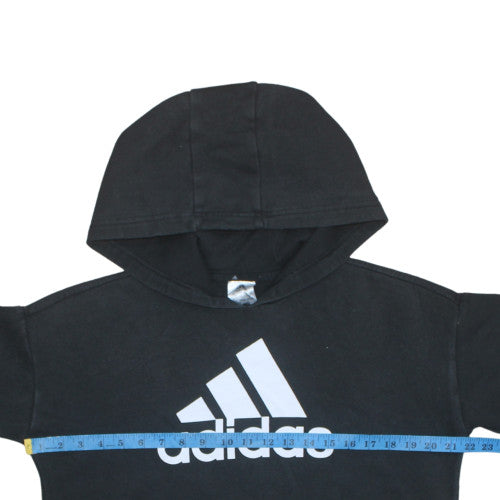 Adidas Womens Black Pullover Hoodie Size S with Logo Graphic
