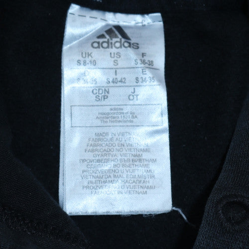 Adidas Womens Black Pullover Hoodie Size S with Logo Graphic