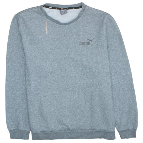 Puma Mens Blue XXL Crew Neck Pullover Sweatshirt
